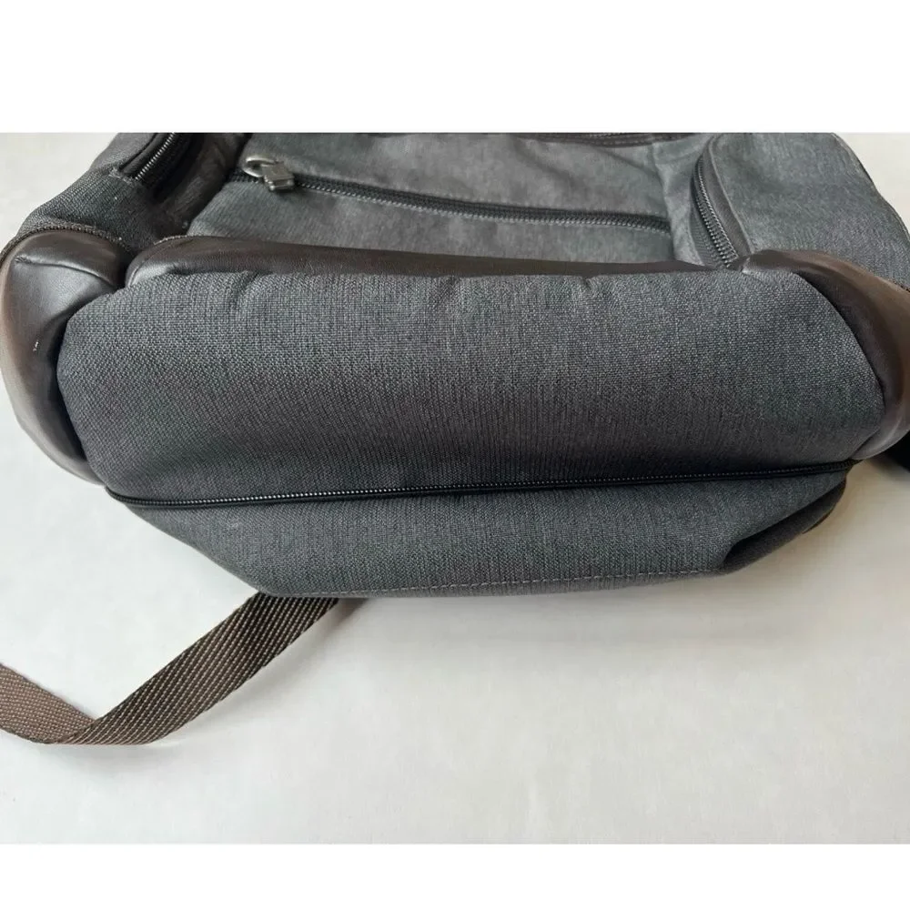 Tumi Alpha Bravo Knox Gray Brown Backpack Laptop Carryon Bag $595 MSRP